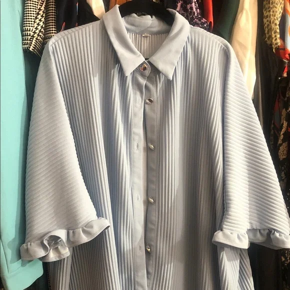 Flounce Dress Periwinkle - Picture 1 of 2